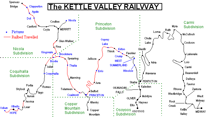 Kettle Valley Railway Map